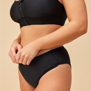 SHEFIT Black High-Rise Bikini Bottom
